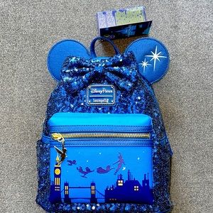 NWT Peter Pan Loungefly Backpack ~ Ltd Edition Minnie Mouse Attraction Series